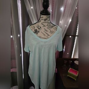 a.n.a Soft Aqua Short Sleeve Tee womens size XXL NWT